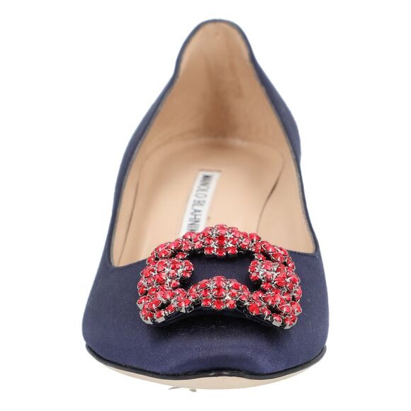 Manolo Blahnik Hangisi 050 Pump Blue - Picture 4 of 6